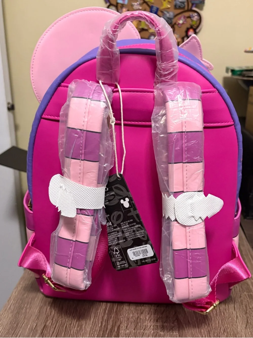 🔥 Loungefly Disney Alice in Wonderland Fuzzy Cheshire Cat Mini Backpack